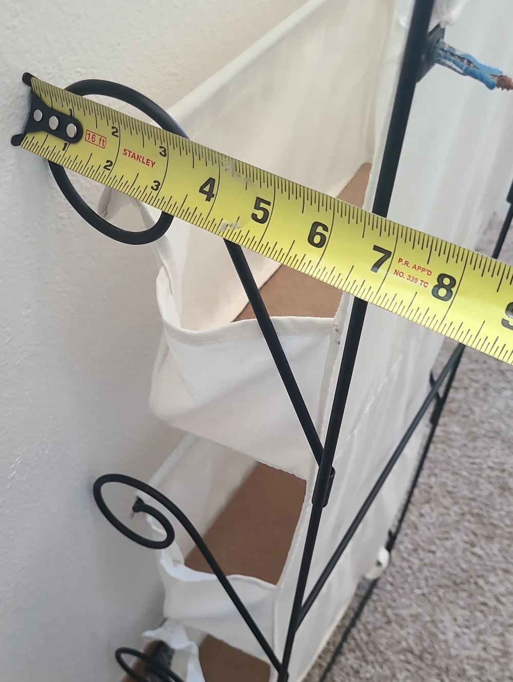 Vintage IKEA Canvas Hanging Storage Organizer in White